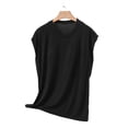thumbnail image 4 of WRFWUL Womens 2 Pack Cap Sleeve Tank Tops with Built in Bra Casual Crew Neck T-Shirts Summer Basic Padded Yoga Athletic Shelf Bra Tops, 4 of 5