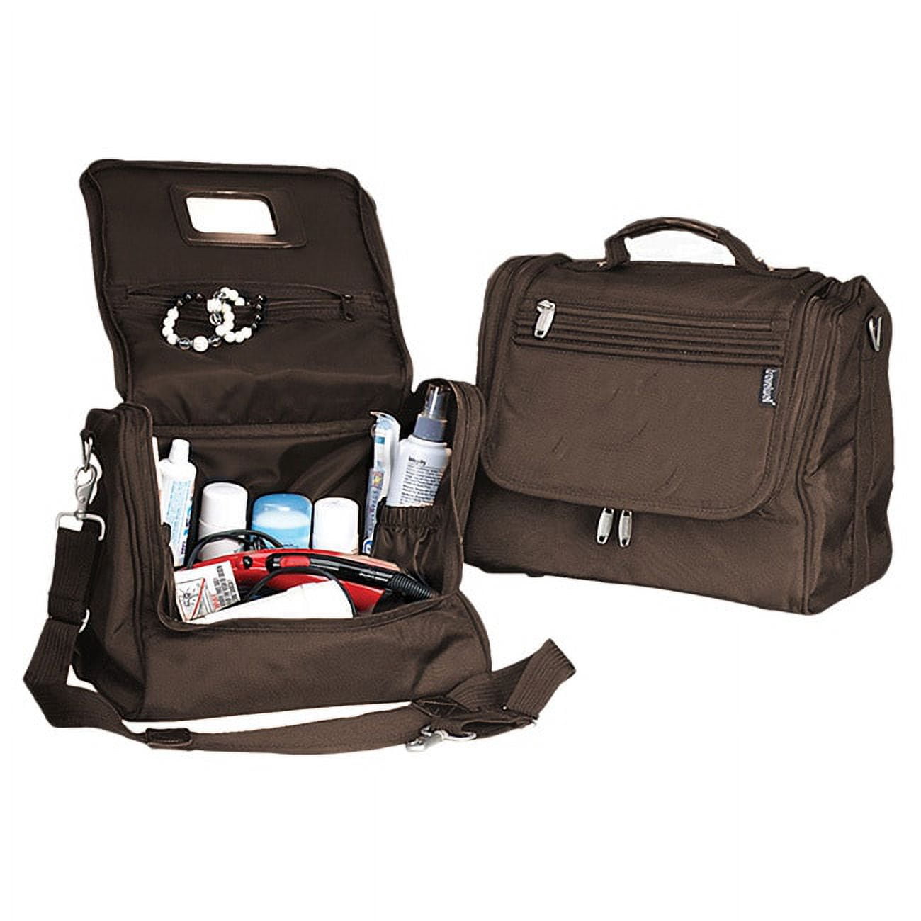 BLACK ZIP AROUND COSMETIC TOTE