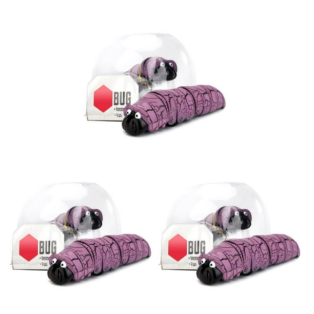 Vogacara 1 Juego de juguete de inducción de plástico, práctico, fácil de usar, simulación de oruga, modelo de gusano falso interesante para padres e Violeta 3piezas Vogacara CBP202873