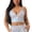 Silver, variant on AherBiu Dancing Tops for Women Cropped Party Tank Top Deep V Neck Spaghetti Strap Sleeveless Cute Shirts