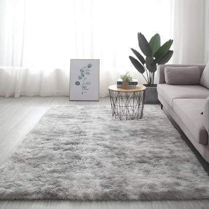 Bedroom Suitable for Living Room Indoor Carpet Black and White Lotus Print Area Rugs,Soft Carpet Non-Slip Floor Area Carpet Children's Room