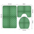 thumbnail image 3 of Green Christmas Snowflake Pattern Bathroom Rugs Sets 3 Piece,Toilet Cover Set,Absorbent Non Slip Bathroom Mats Sets with U-Shaped Contour Rug Toilet Rug Set, 3 of 5