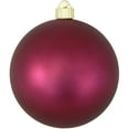 thumbnail image 2 of Christmas By Krebs 6" (150mm) Velvet Bayberry Red [2 Pieces] Extra Large Solid Oversized Huge Big Outdoor Plastic, UV Ball Ornament Hanging Tree Decorations, 2 of 7
