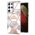 thumbnail image 1 of TOPSHE Case for Samsung Galaxy S21 Ultra Case, Slim Lightweight Shockproof Soft TPU Bumper Back Phone Protective Cover for Samsung Galaxy S21 5G 2021, Marble Crown, 1 of 5