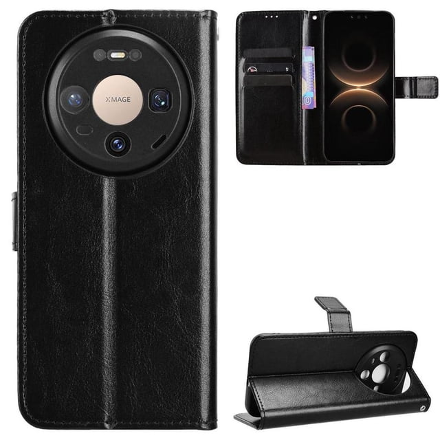 Funda tipo libro para Huawei Mate 80 Pro 5G, cartera todo‑en‑uno, funda multifuncional con tarjetero y correa de muñeca desmontable