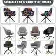 thumbnail image 6 of Whosucclay Colorful Butterfly Leaf Print Swivel Armchair Accent Dining Chair Cover for Office, Stretch Curved Back Chair Covers Removable Curved Back Armrests Chair Protector for Party, Banquet, 6 of 7