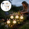 thumbnail image 4 of Easter Solar Garden Lights, 5 Pack Bunny & Carrot Pathway Lights for Outdoor Decor, Waterproof LED Stake Lights for Yard, Flowerbed, Walkways - Auto On/Off, Warm White Glow, 4 of 9