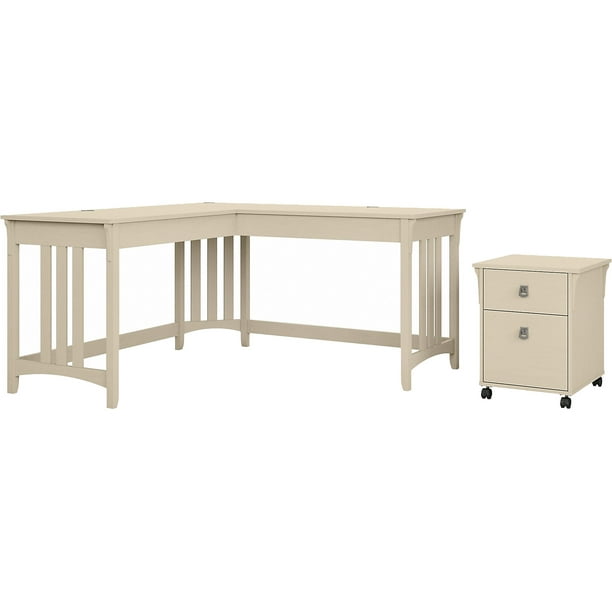 Bush Furniture Salinas 60" LShaped Writing Desk w/Mobile File