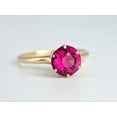 thumbnail image 2 of 925 Yellow Gold Plated Sterling Silver Ruby Gemstone Ring, engagement Gift ring, 2 of 5