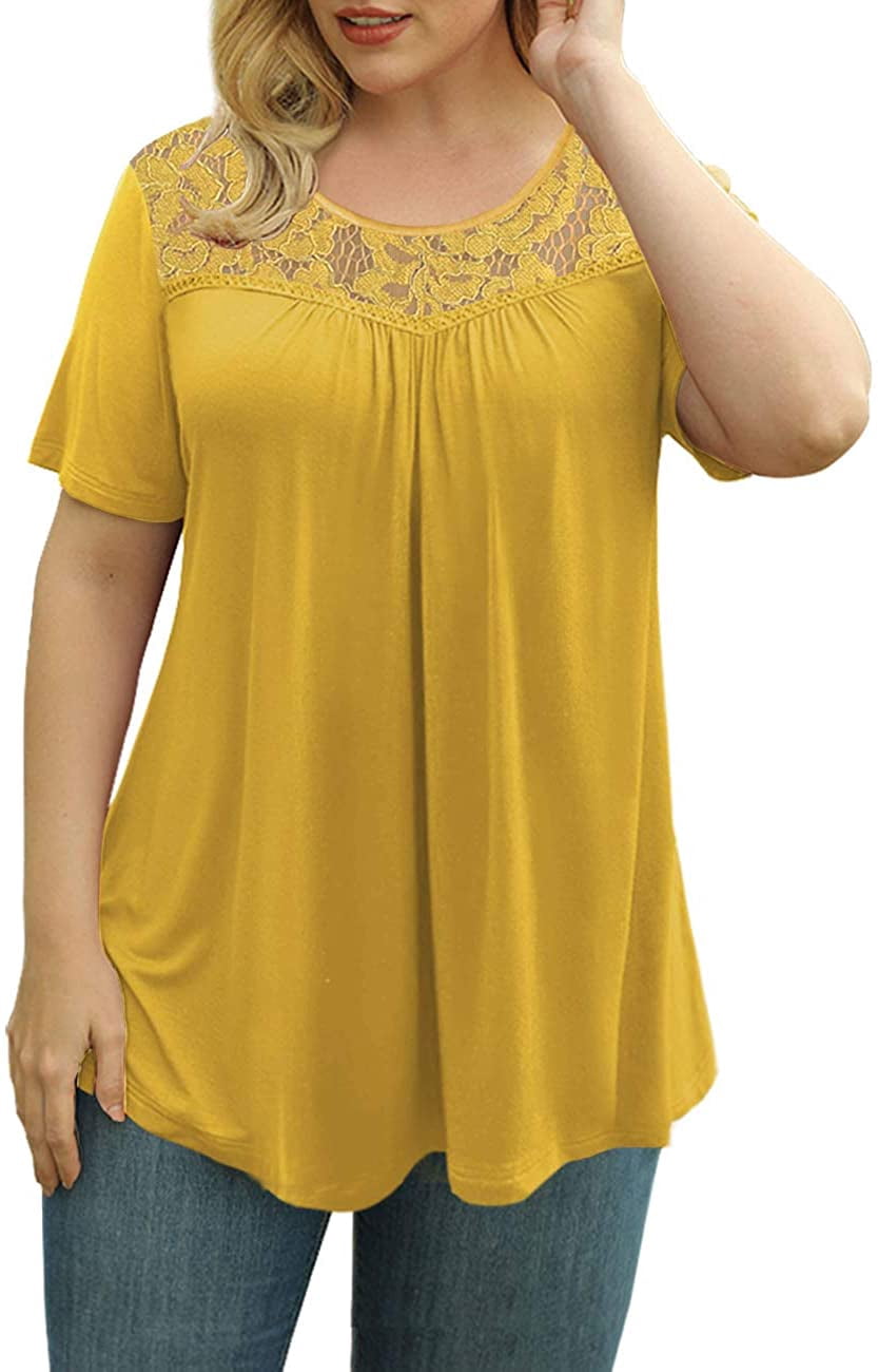 NYXBERRYT Women's Plus Size Summer Tops 