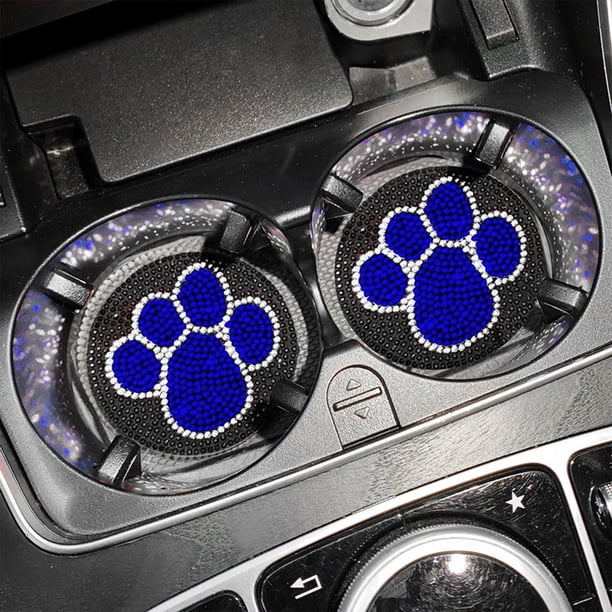 pstuiky Platillo para coche con diseño de huella de perro universal antideslizante decorativo con aislamiento térmico.