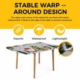 thumbnail image 4 of Grey Christmas Table Cloths for 5 Foot Rectangle Tables, Gnomes Xmas Tree Snowflake Winter Gifts Patio Waterproof Elastic Fitted Tablecloths, Washable Rectangular Table Cover for Camping, 4 of 8