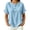 Light Blue, variant on 2026 Cotton Vintage Classy Tops for Women Loose Fit Button Up Crewneck Short Sleeve Tee Lightweight Trendy Summer Outfits