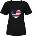 thumbnail image 4 of CHUANK Plus Hauts pour Femmes Chic Décontracté Col Rond Manches Courtes Chemises et Blouses pour Femmes T-Shirts à Imprimé Papillon du 4 Juillet pour Femmes Tunique Graphique Patriotique Tendance Haut d'Été Plage, 4 of 4