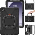 thumbnail image 2 of XYX Tablet Case for Samsung Galaxy Tab A9+ 11.0 inch, 360 Degree Rotating Hand Grip Shockproof Cover with Shoulder Strap, Black, 2 of 7