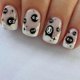 thumbnail image 1 of Uñas postizas de Halloween, 24 unidades, diseño de fantasma adorable, puntas blancas, cortas, cuadradas, de cobertura total, acrílicas., 1 of 5