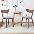 thumbnail image 4 of Set de 2 Sillas de Comedor Costway Asiento Acolchado Madera Goma Estilo Medieval Nuez 46 x 53 x 81 cm, 4 of 10
