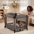 thumbnail image 5 of AILEEKISS 3-in-1 Foldable Baby Playard with Bassinet and Changing Table for Newborn, Grey, 5 of 10