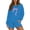 Blue, variant on Short Sets Women 2 Piece Outfits Women's Fashion Streetwear Letter Print Hoodie and Sweatpants Casual Set