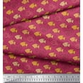 thumbnail image 3 of Soimoi Modal Satin Fabric Fish & Shells Ocean Print Fabric by The Yard 42 Inch Wide, 3 of 3