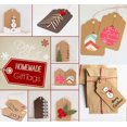 thumbnail image 4 of CHAO 200 Uds. Etiqueta de papel Kraft de tarjeta Kraft 9X4cm cordel de yute 60m para regalo, equipaje, regalos de boda blanco marrón para el Día de los niños, 4 of 5