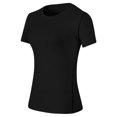 thumbnail image 5 of Women T Shirts Slim Fit Athletic Gym Solid Print Short Sleeve Crew Neck Top Active Wear Women Graphic Tees XXL, 5 of 7
