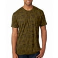 thumbnail image 1 of Sloth Pattern Nature Leaves Cute Men's Soft T-Shirt Heather Brown SM, 1 of 2