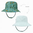thumbnail image 4 of Gibobby Baby Sun Hat UPF 50+ Sun Protective Toddler Bucket Hat Cartoon Print Wide Brim Summer Outdoor Play Beach Hat for Boys Girls 12-18 Months 1T 2T 3T 4T 5T 6T(L,Green), 4 of 5