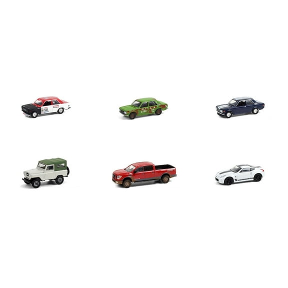 Greenlight Tokyo Torque Series 9 Diecast Car Set - Box of 6 assorted 1/64 Scale Diecast Model Cars