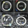thumbnail image 5 of 8 pcs Bling Car Accessories Set for Women, Steering Wheel Cover, Sparkly Seat Belt Covers, Bling Gear Shift Cover, Universal Fit Most Cars, 5 of 7