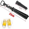 thumbnail image 2 of Beer Bottle Opener Butterfly Bottle Opener Black Metal, Practical Classic Trainer Stainless Steel Tool For Bar, Party, Beer Lovers, Great Birthday Gif, 2 of 5