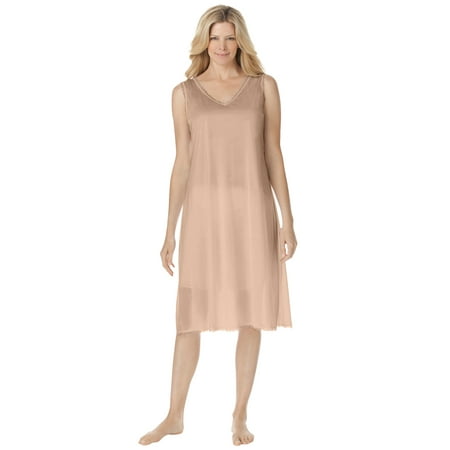 

Comfort Choice Women s Plus Size Lace-Trim Slip Full Slip