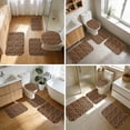 thumbnail image 4 of Black and Brown Leopard Print Bathroom Rug Set 4 Piece,Includes Contour,Lid Cover,Bath Mat,Non-Slip Extra Soft Absorbent Washable, 4 of 5