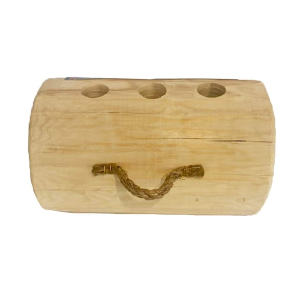 Tronco de leña YISHIDA Timbertote con triple antorcha para fogata con 3 chimeneas