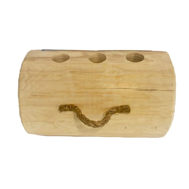 Tronco de leña YISHIDA Timbertote con triple antorcha para fogata con 3 chimeneas