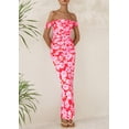 thumbnail image 3 of Vestido largo PRETTYGARDEN para mujer, ajustado con pliegues, rosa margarita, 3 of 9