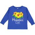 thumbnail image 3 of Inktastic Hawaii Girl Hibiscus Flowers Girls Long Sleeve Toddler T-Shirt, 3 of 5