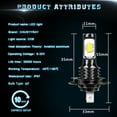 thumbnail image 5 of Para for Mitsubishi Outlander 2014-2020 Faros LED Altos/Bajos + Luz Antiniebla Bulbs, 5 of 13