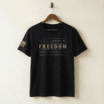 thumbnail image 2 of CJQCJQ Men's Distressed Freedom T Shirt, Faded USA Flag Graphic Short Sleeve Top-Black,XL, 2 of 3