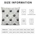 thumbnail image 6 of Acheng  Cat Throw Pillow Cushion Cover, Kitten Paw Footprints in Mirroring Marks Geometric Diamond Shapes Abstract Art Pattern, Decorative Square Accent Pillow Case,  2 pcs, Black Beige White, 6 of 6