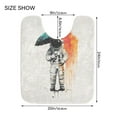 thumbnail image 5 of Yayeee Bath Rug for Bathroom Floor Non Slip Contour Fluffy Soft Absorbent Mat, 20"x24", White Astronaut, 5 of 7