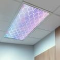 thumbnail image 2 of 2 Pack Mermaid Tail Fluorescent Light Covers for Ceiling Lights Rainbow Gradient Overlay Magnetic Ceiling Light Covers Overhead Light Filters for Office Classroom Home, 2 of 9