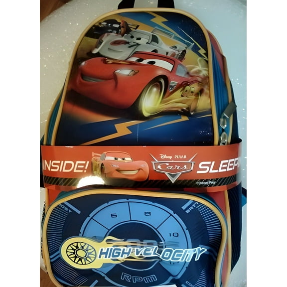 Disney Pixar Cars Sleeping Bag And Backpack