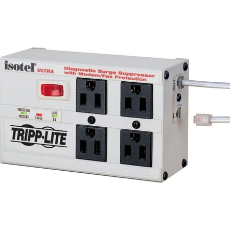 Fax Modem Surge Protection Tripp Lite Isotel Ultra Premium Surge Suppressor - 2700 Joules Protection With modem/fax Surge Protection ()