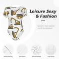 thumbnail image 6 of Daiia Funny Excavator print Women's Crew Neck Short Sleeve Bodysuit Fashion Tops Fit Casual Basic Extender Bodysuit-XX-Large, 6 of 9