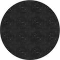 thumbnail image 1 of Ahgly Company Machine Washable Indoor Round Transitional Night Black Area Rugs, 5' Round, 1 of 7