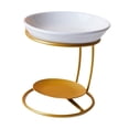 thumbnail image 3 of Siruishop Ceramic Oil Burner Aroma Diffuser Metal Frame for Home Yoga Office Gold, 3 of 7