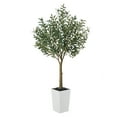 thumbnail image 4 of DR.Planzen UV Resistant 6ft Artificial Olive Tree in White Large Planter with Pebbles– Faux Olive Tree for Indoor and Outdoor Decor, Lifelike Greenery for Home & Garden Decor, 4 of 10