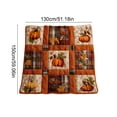 thumbnail image 3 of Dpityserensio Fall Pumpkin Maple Plaid Flannel Quilted Throw Blanket Sofa Bed Decor, 3 of 9