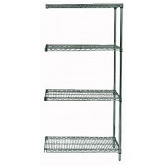 Quantum Storage AD54-2460P Proform Wire Shelving Add On Unit with 4 Shelves - 24 x 60 x 54 in.